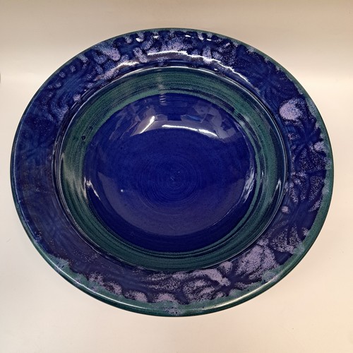 #260240 Bowl Cobalt & Moss 12x4 $32 at Hunter Wolff Gallery